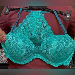 PINK Victoria's Secret Teal Lace Bralette